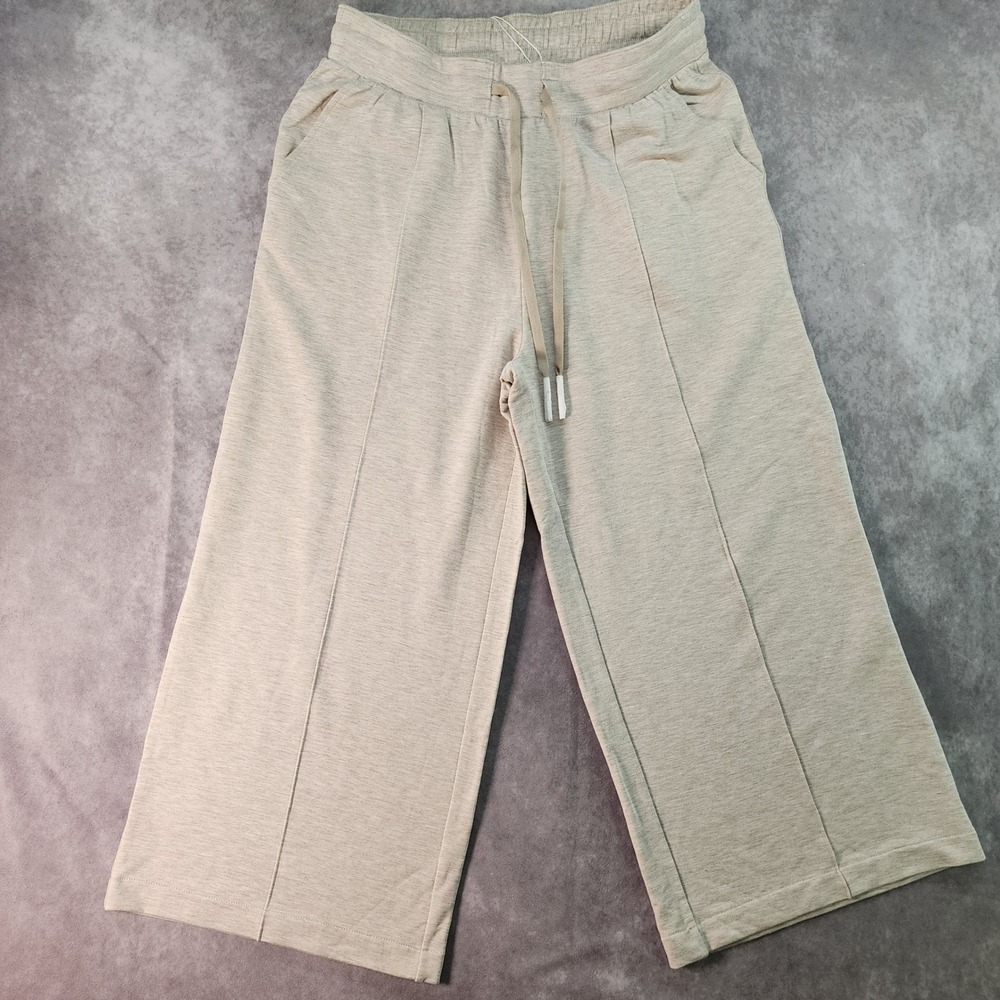 Travis Mathew Studio City Womens Cropped Wide Leg Pants Drawstring M